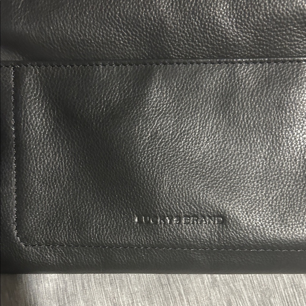 Lucky Brand Black Leather Crossbody Bag with Ring Accent - Picture 7 of 7